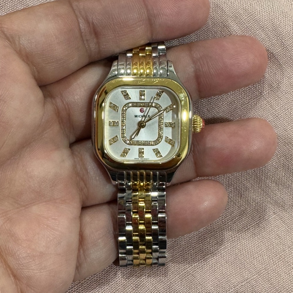 Michele Gold and Silver Bracelet Watch - Picture 13 of 16
